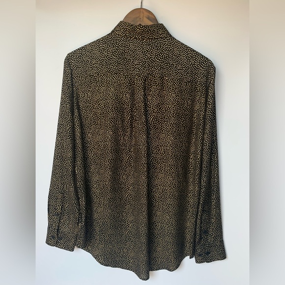 NWT Equipment Gold Dot Silk Blouse Women’s Small - Picture 3 of 5